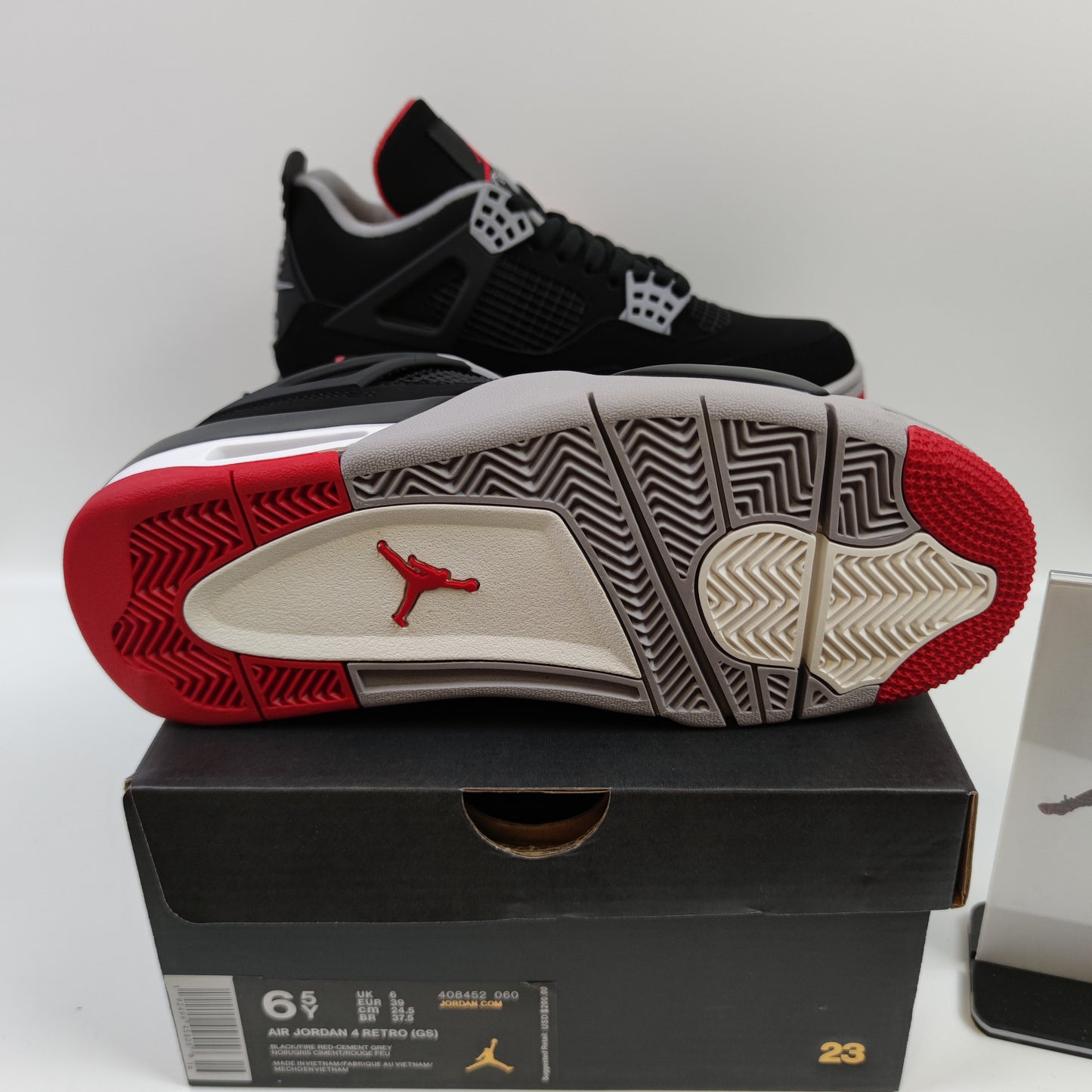 Air Jordan 4 Retro Bred (GS) 408452-060 - Fashion Sneaker1818