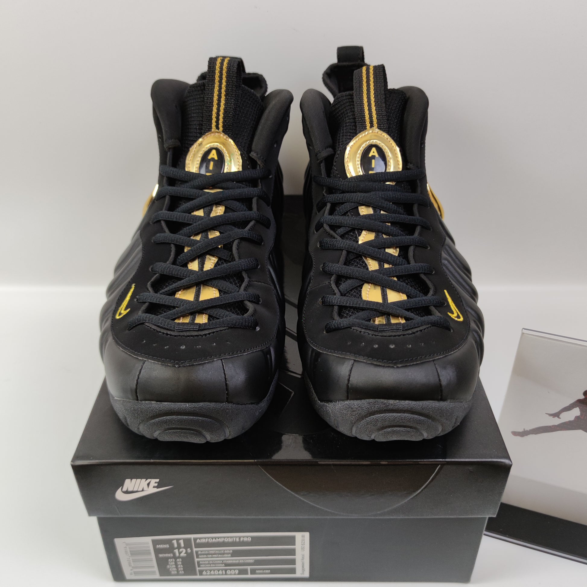 Nike Foamposite Pro black metallic gold 624041-009 - Fashion Sneaker1818