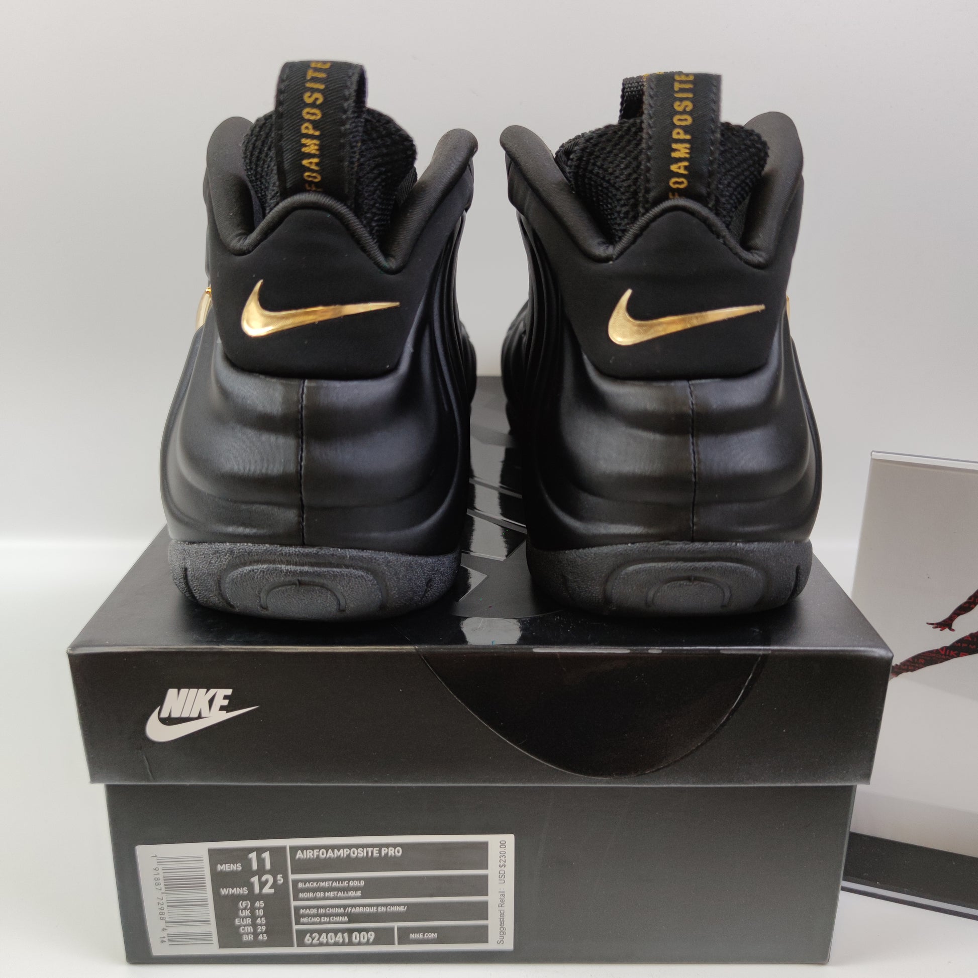 Nike Foamposite Pro black metallic gold 624041-009 - Fashion Sneaker1818