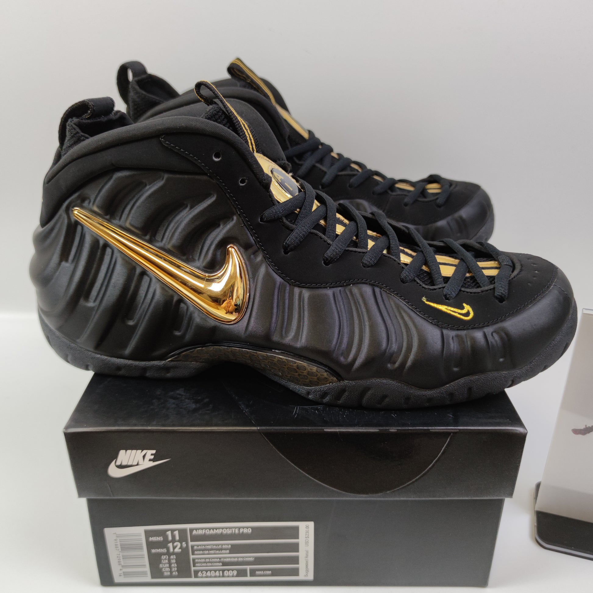 Nike Foamposite Pro black metallic gold 624041-009 - Fashion Sneaker1818