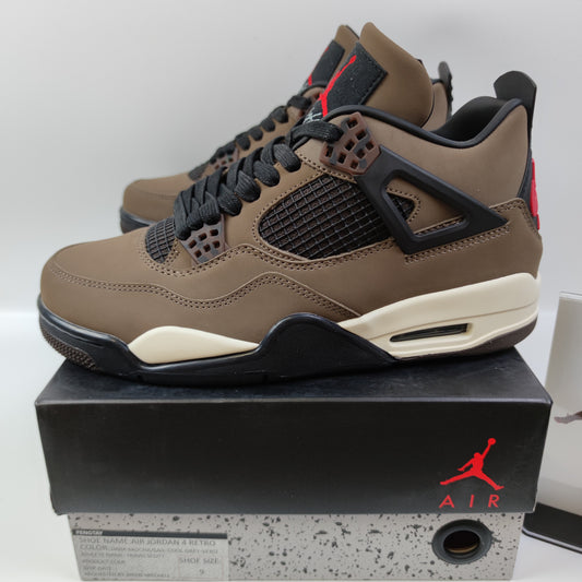 Travis Scott x Air Jordan 4 Retro Dark Mocha / Sail-Cool Grey-Verd - Fashion Sneaker1818