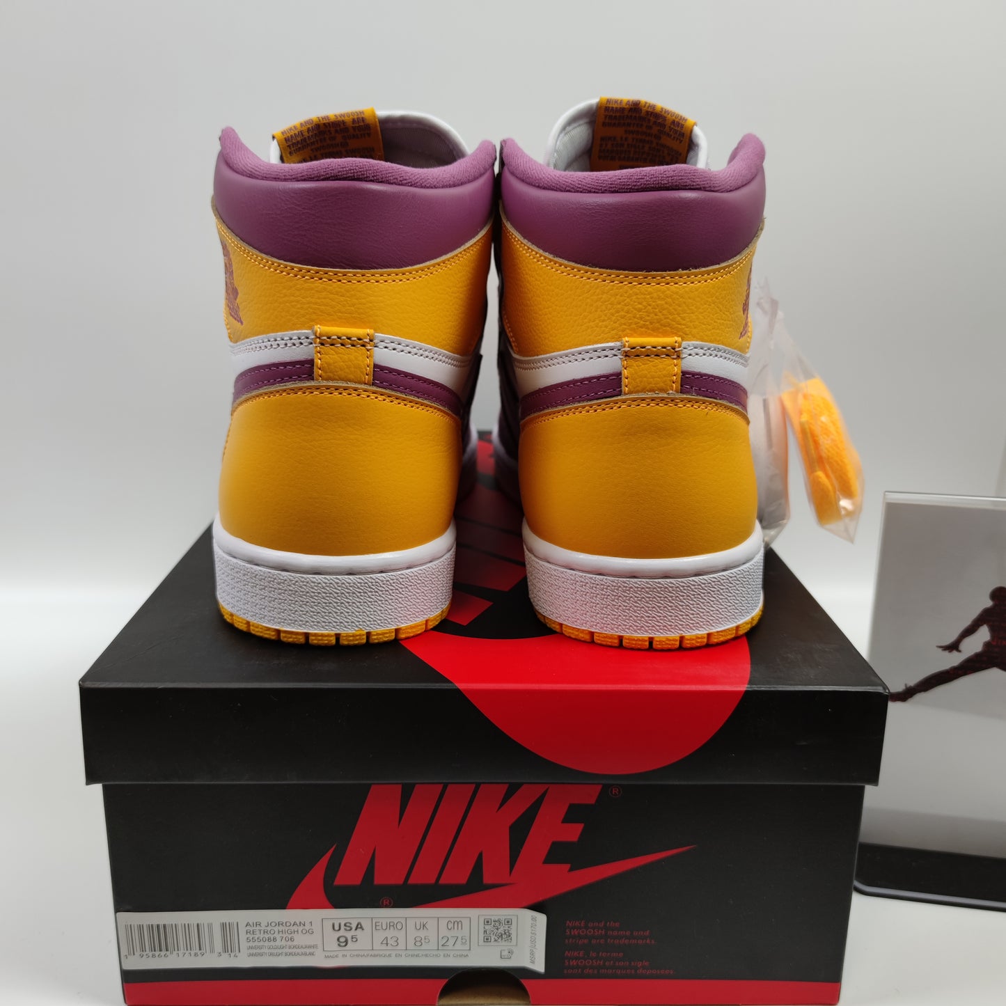 Air Jordan 1 Retro High OG "University Gold and Light Bordeaux" 555088-706 - Fashion Sneaker1818