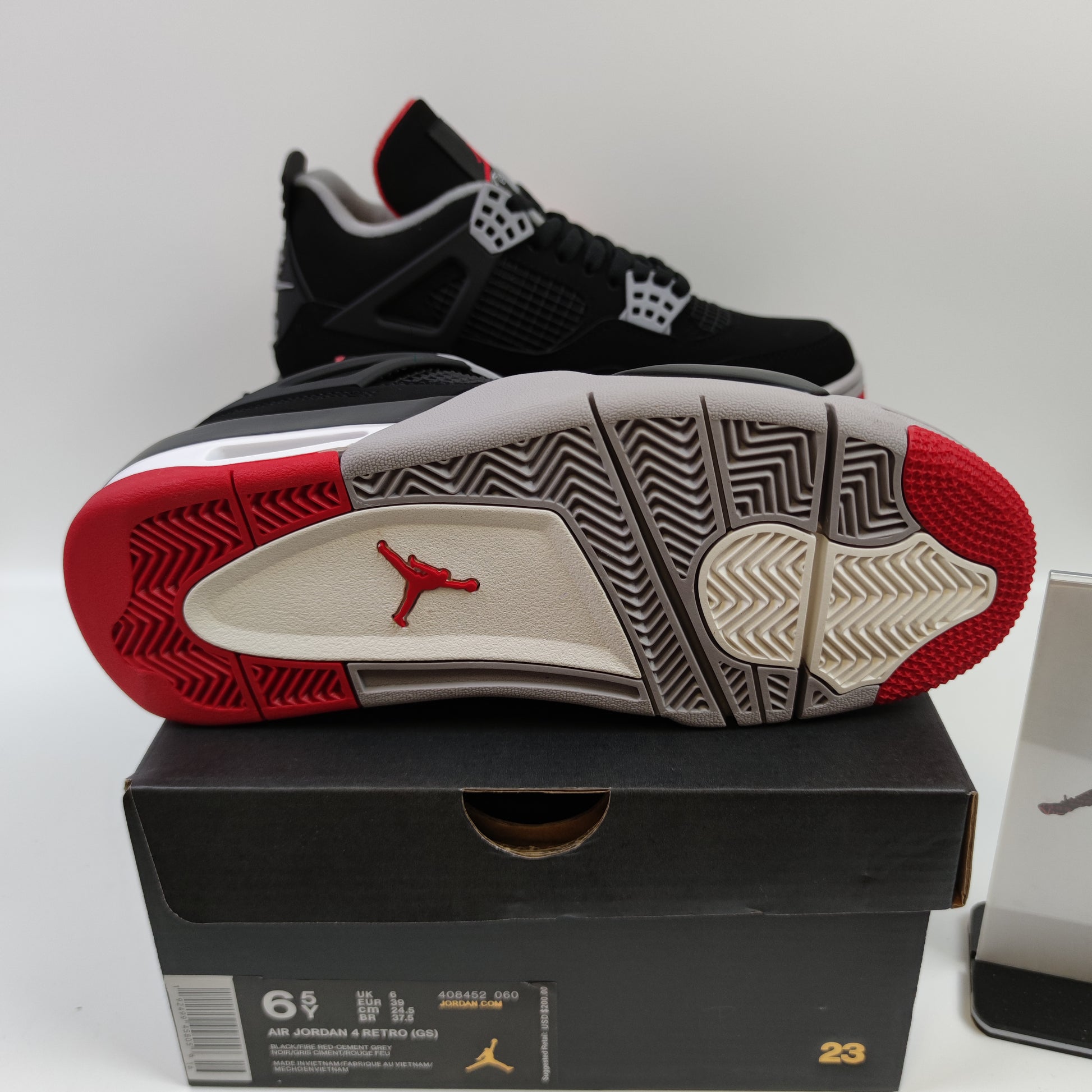 Air Jordan 4 Retro Bred (GS) 408452-060 - Fashion Sneaker1818