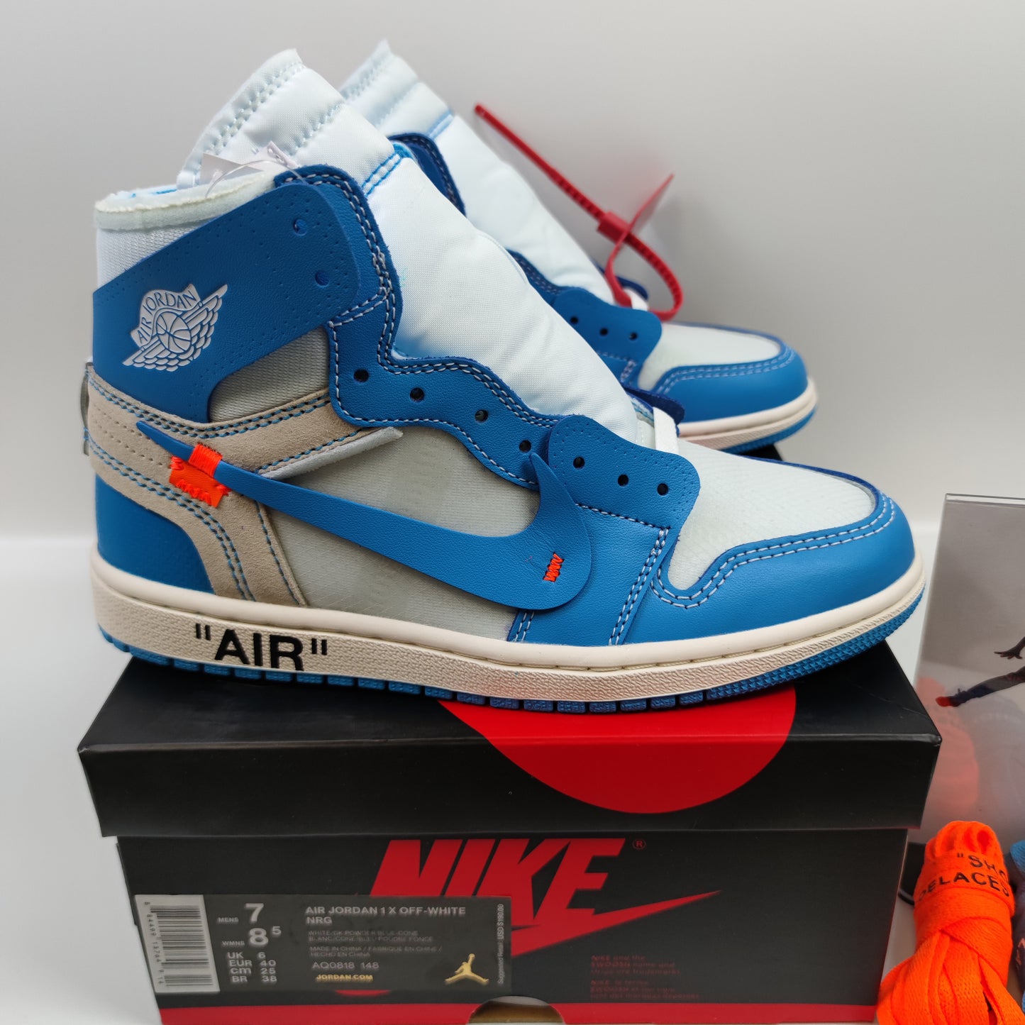 Off-White x Air Jordan 1 Retro High OG "UNC" AQ0818-148 - Fashion Sneaker1818