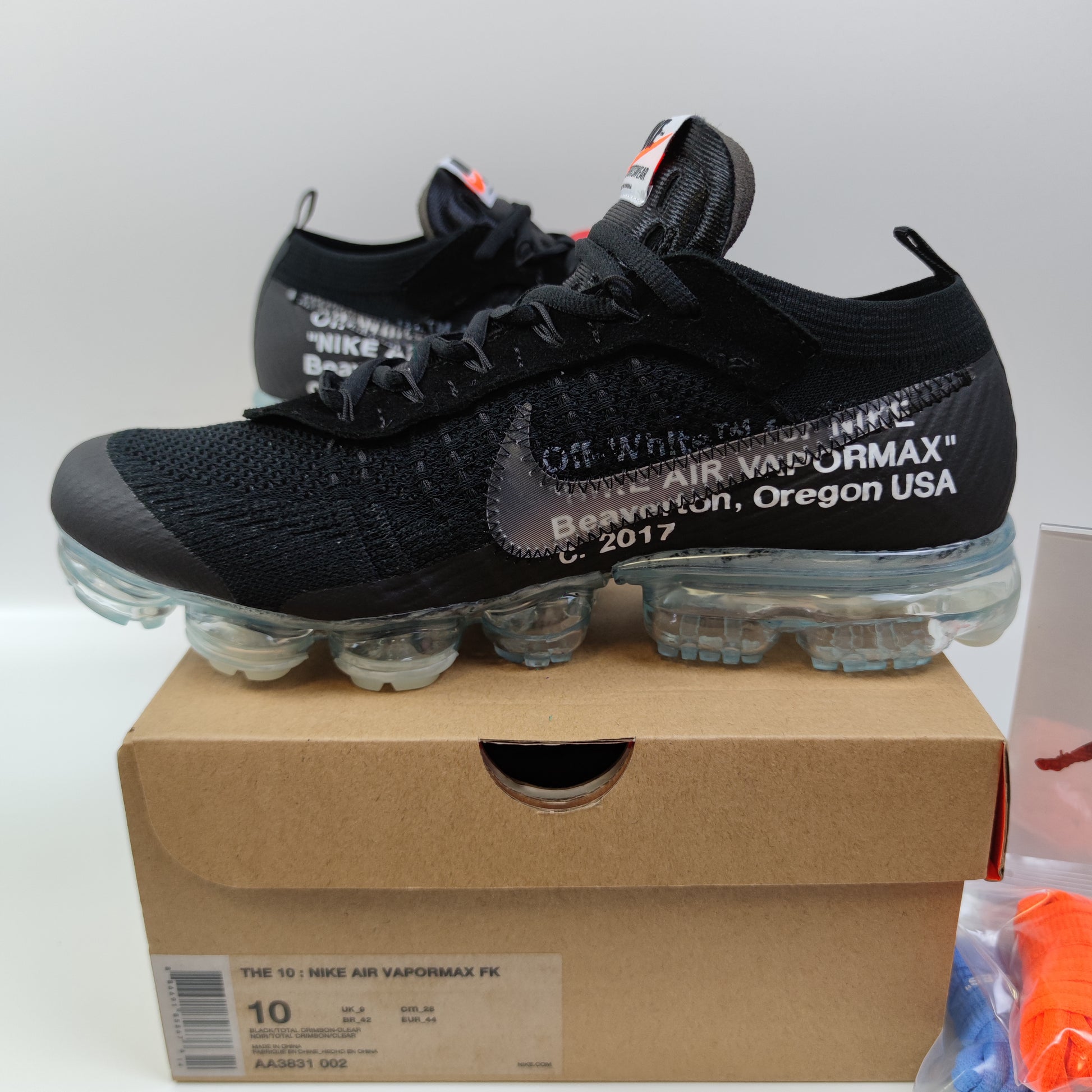 Off-White x Nike Air VaporMax Black The Ten AA3831-002 - Fashion Sneaker1818