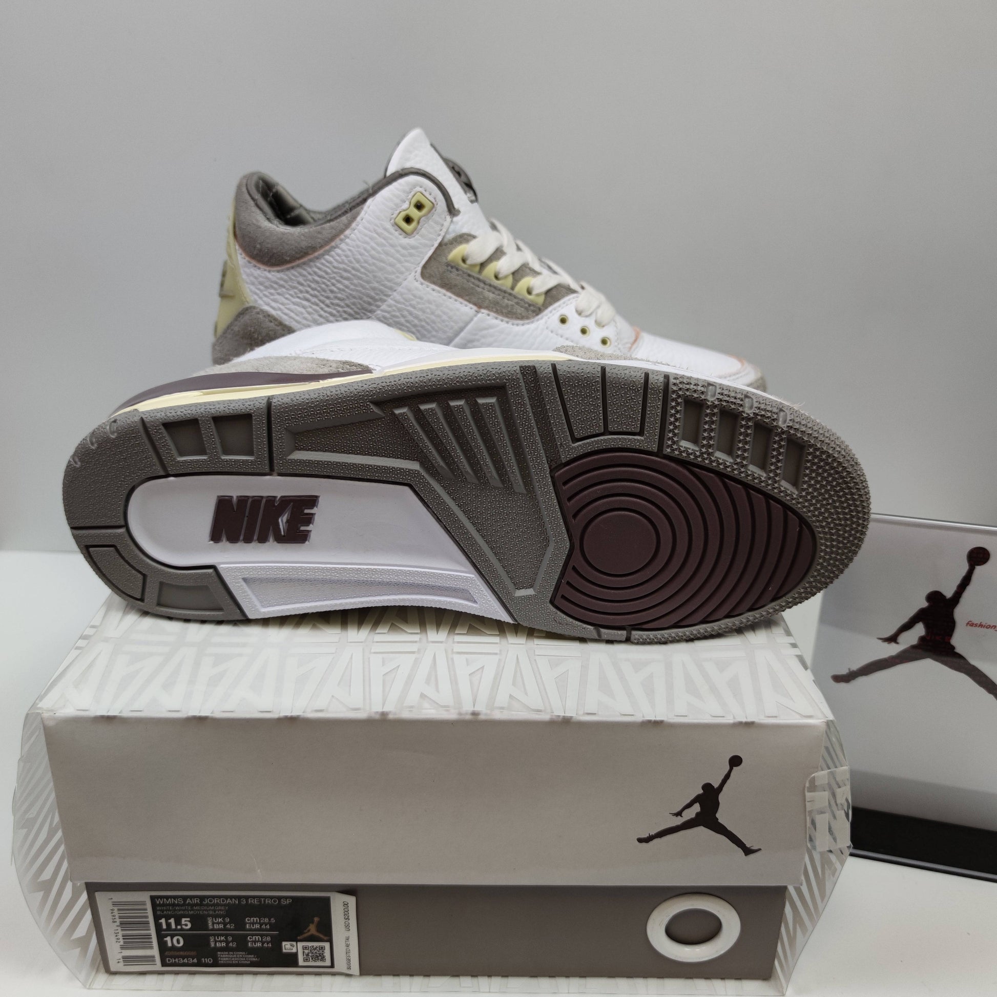 A Ma Maniére x Air Jordan 3 Retro SP "Medium Grey" DH3434-110 - Fashion Sneaker1818