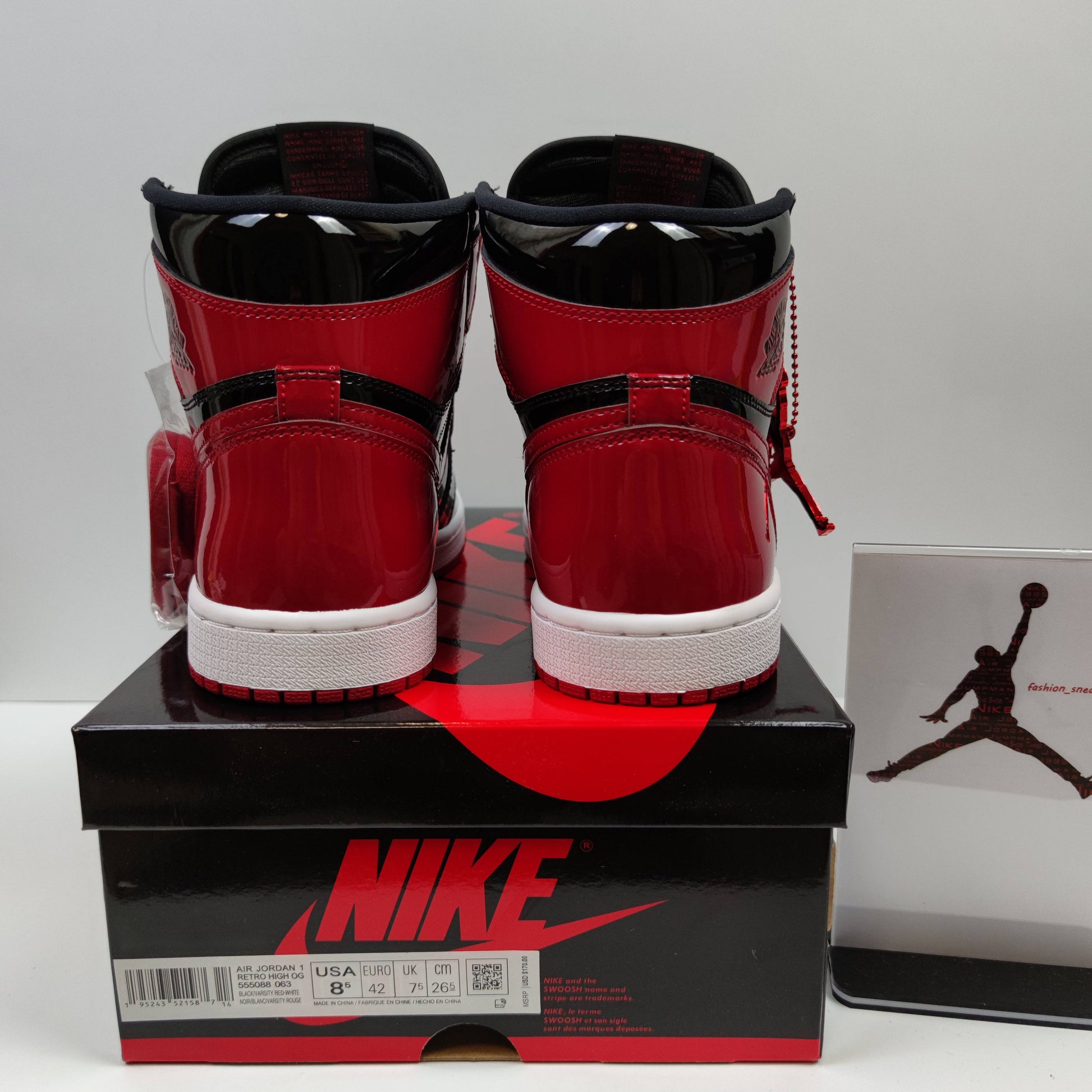 Air Jordan 1 Retro High OG "Patent Bred" 555088-063 - Fashion Sneaker1818