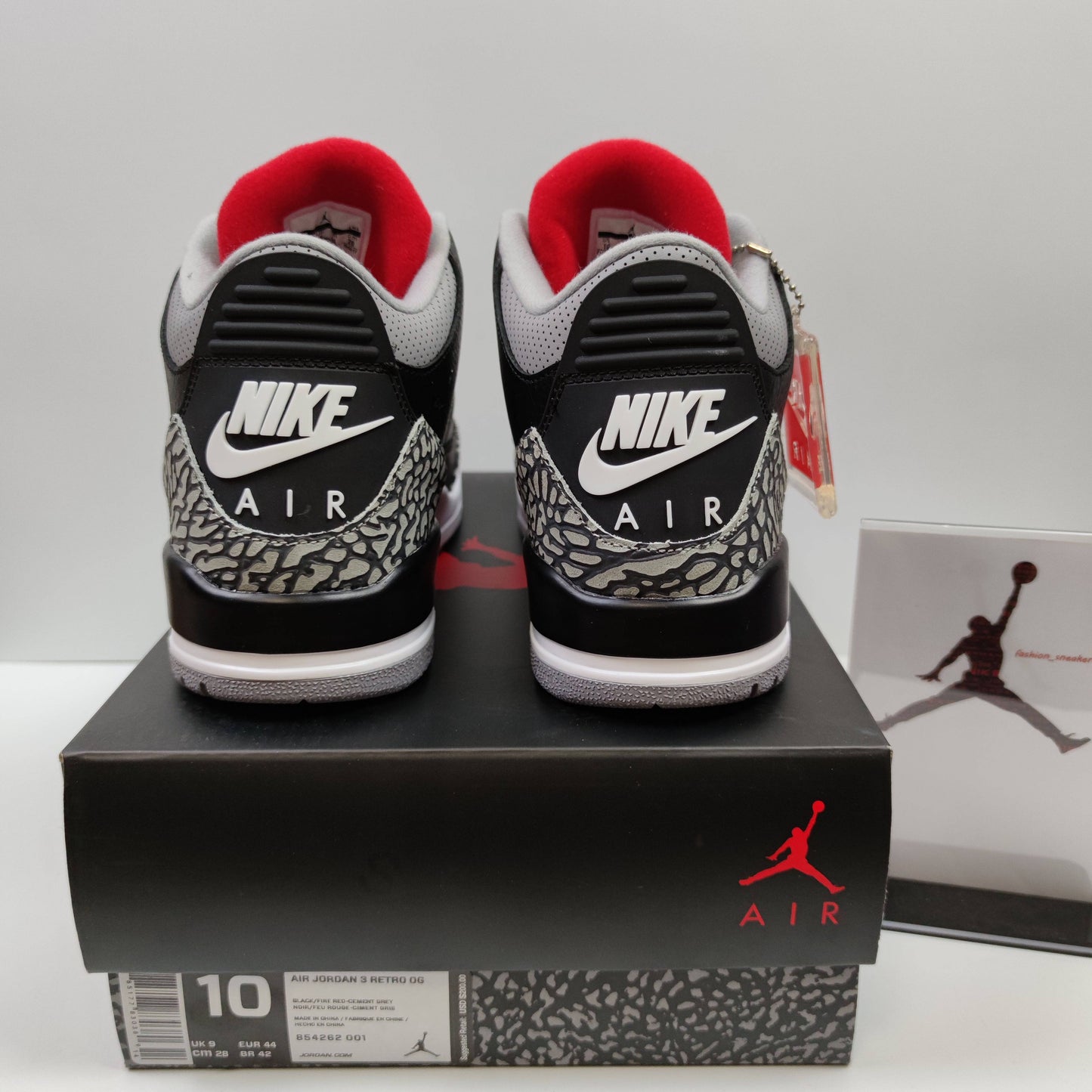 Air Jordan 3 Retro Black Cement 854262-001 - Fashion Sneaker1818
