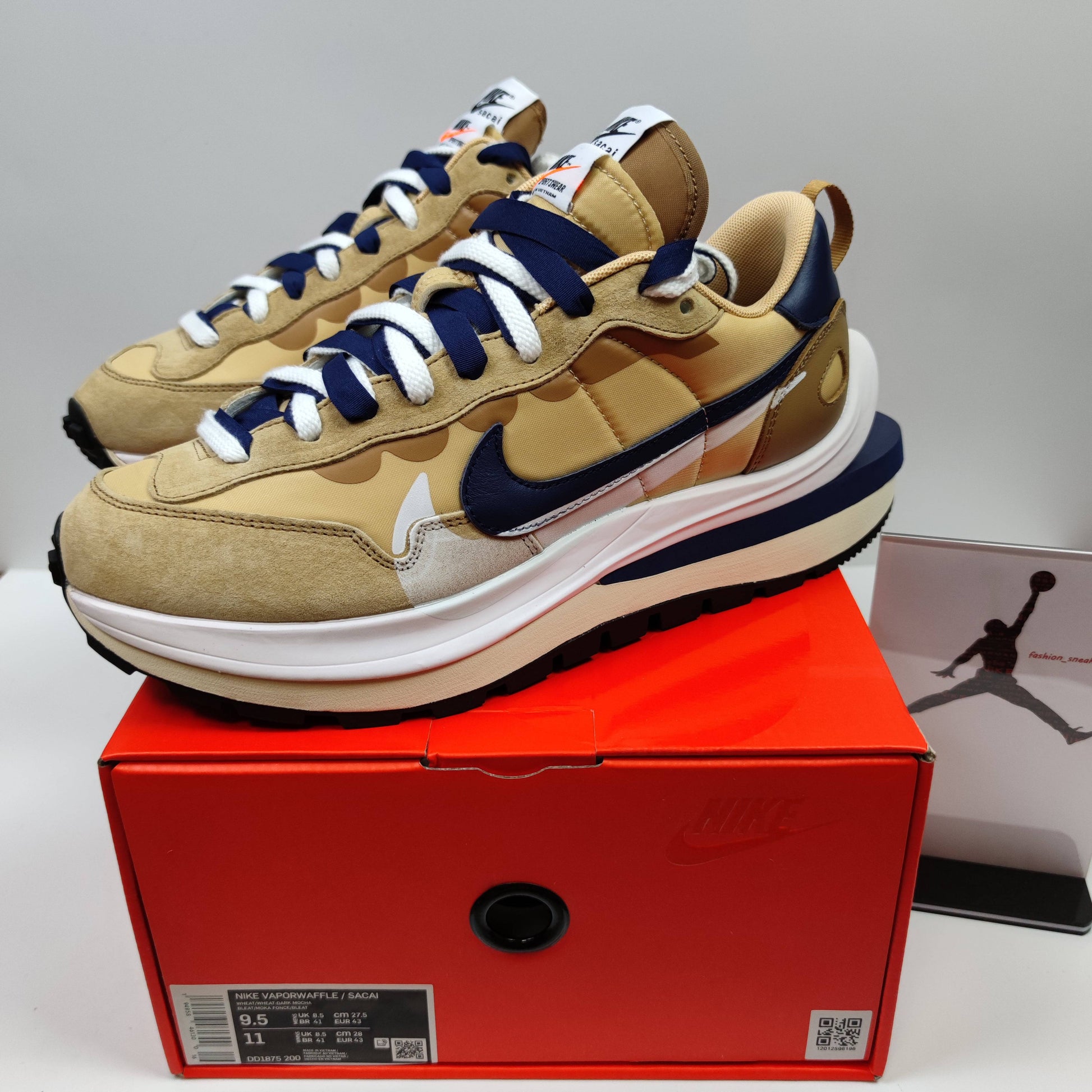 Sacai x Nike VaporWaffle "Sesame and Blue Void" DD1875-200 - Fashion Sneaker1818