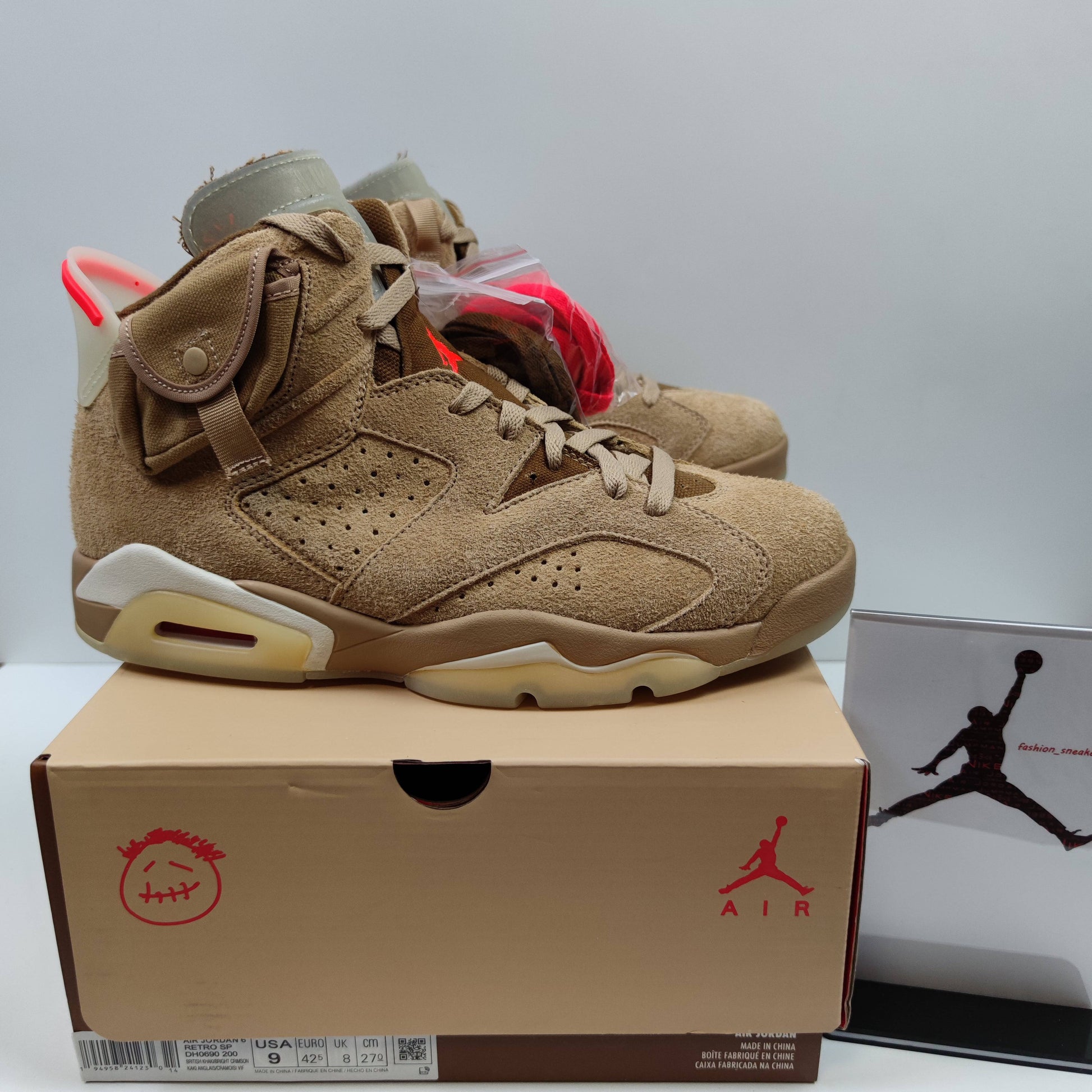 Travis Scott x Air Jordan 6 Retro SP "British Khaki" DH0690-200 - Fashion Sneaker1818