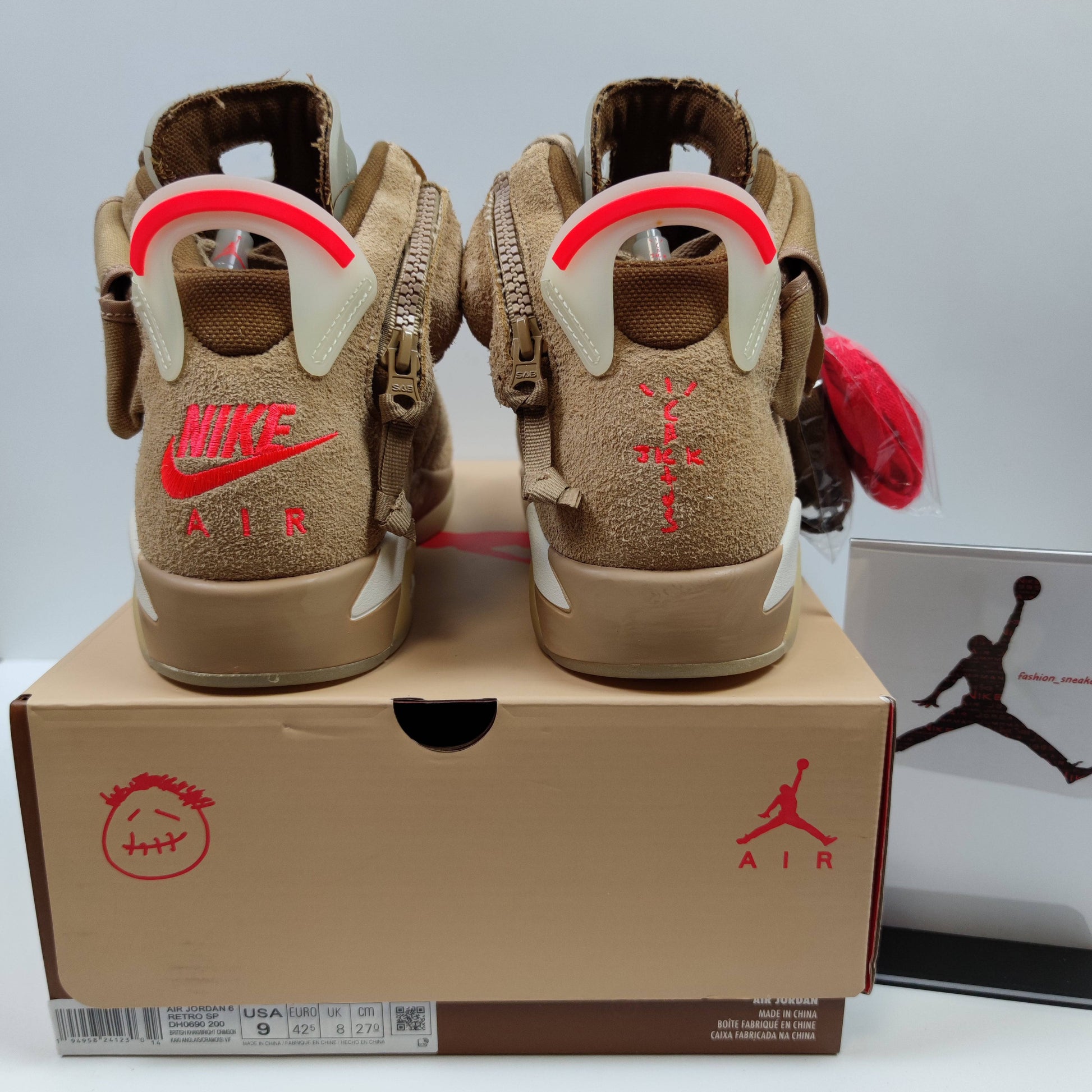 Travis Scott x Air Jordan 6 Retro SP "British Khaki" DH0690-200 - Fashion Sneaker1818