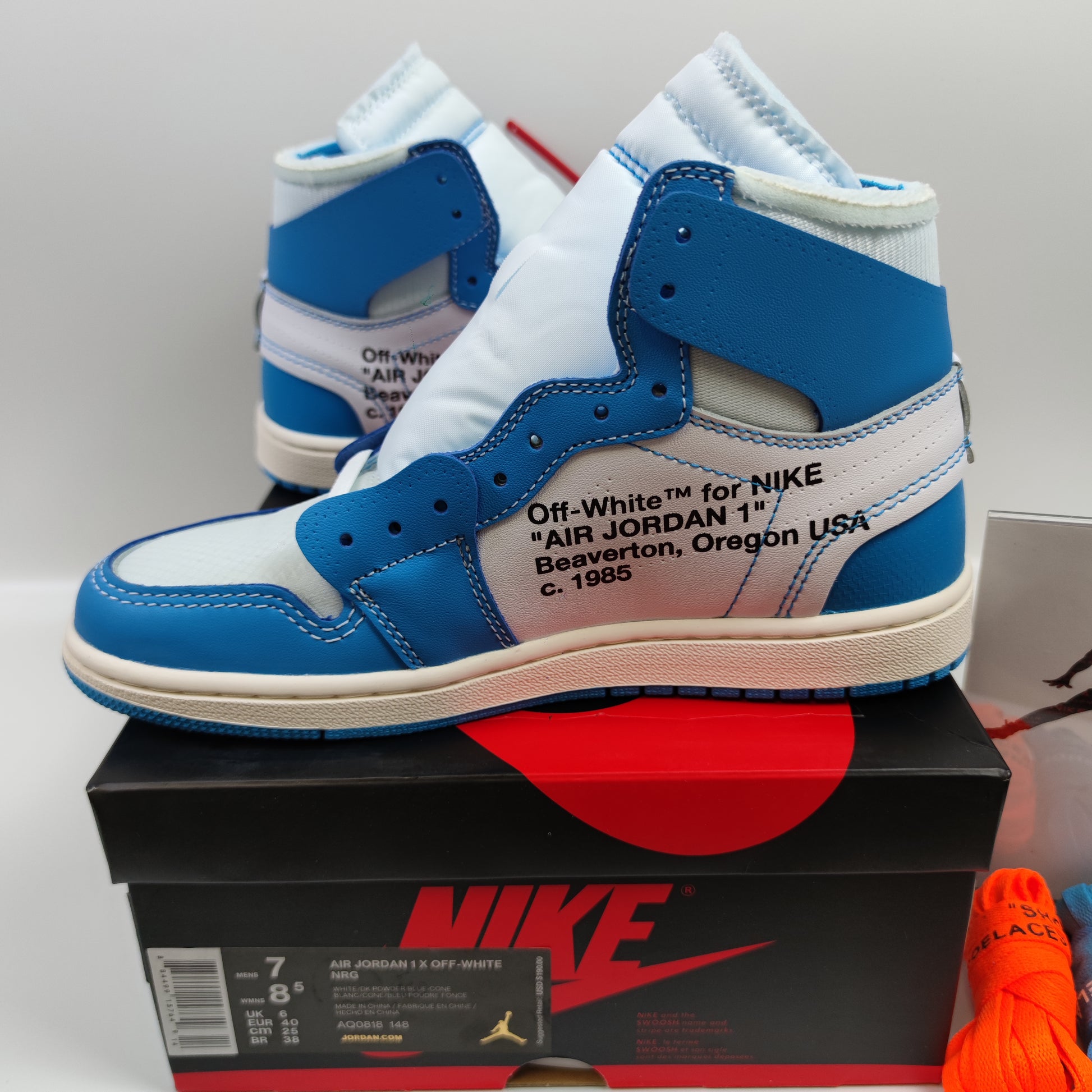 Off-White x Air Jordan 1 Retro High OG "UNC" AQ0818-148 - Fashion Sneaker1818
